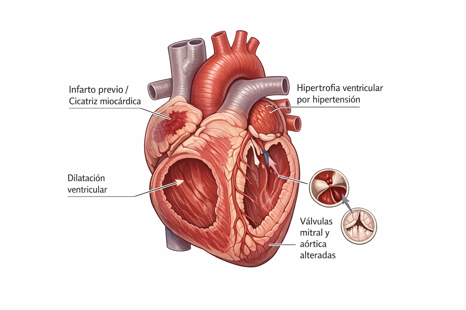 Condiciones comunes de insuficiencia cardíaca